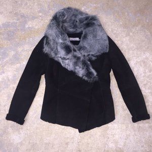 Genuine  shearling sheepskin jacket sz S